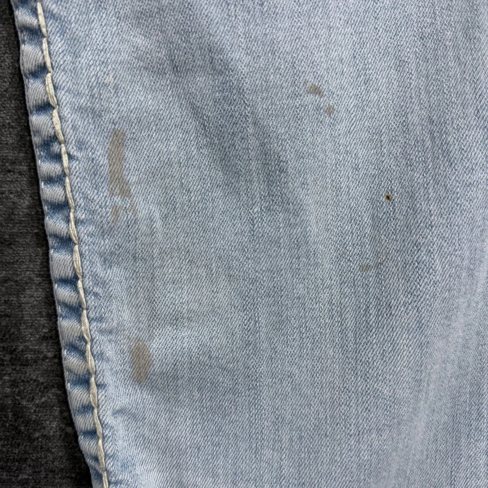 True Religion Ricky Relaxed Straight Light Wash Blue Denim Jeans Mens Size 42